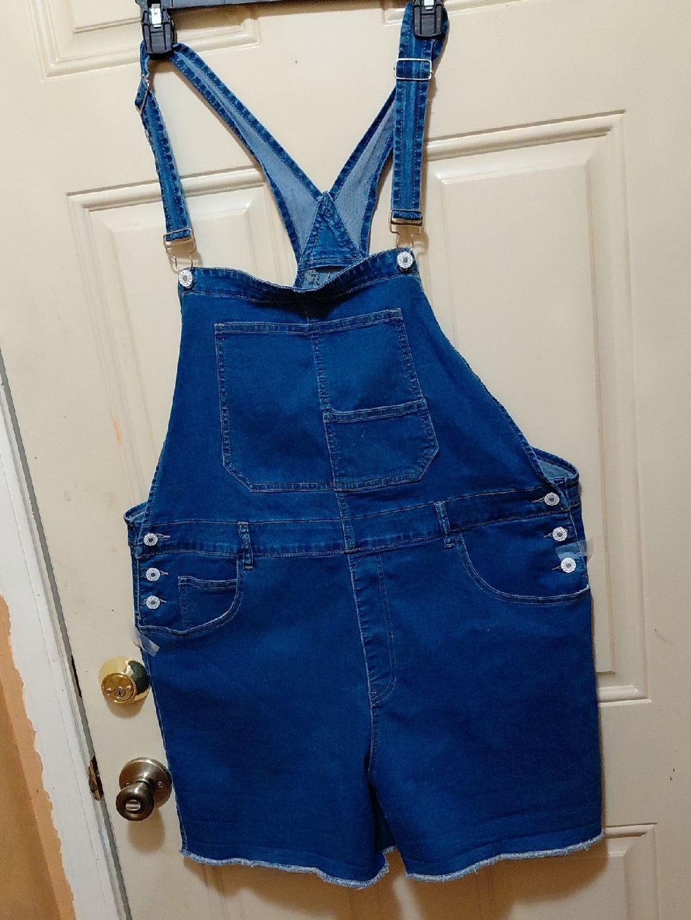 Denim Short Overalls - Blue